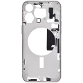 Mid-Frame Housing With Power And Volume Button Compatible For iPhone 15 Pro Max (International Version) (Aftermarket Plus) (White Titanium)