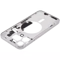 Mid-Frame Housing With Power And Volume Button Compatible For iPhone 15 Pro Max (International Version) (Aftermarket Plus) (White Titanium)