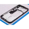 Mid-Frame Housing With Power And Volume Button Compatible For iPhone 15 Pro Max (US Version) (Aftermarket Plus) (Black Titanium)
