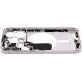 Mid-Frame Housing With Power And Volume Button Compatible For iPhone 15 Pro (US Version) (Used OEM Pull: Grade B) (White Titanium)