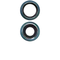 Back Camera Lens With Bracket & Bezel Compatible For iPhone 16 / 16 Plus (Teal) (2 Piece Set) (Premium)