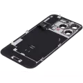 Back Glass With Steel Plate With Wireless NFC Charging MagSafe Magnet & Flashlight Flex Compatible For iPhone 16 Pro (Used OEM Pull: Grade A) (Black Titanium)