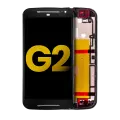 LCD Assembly With Frame Compatible For Motorola Moto G2 (XT1068 / 2014) (Refurbished) (Black)