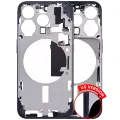 Mid-Frame Housing With Power And Volume Button Compatible For iPhone 15 Pro (US Version) (Aftermarket Plus) (Blue Titanium)