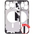 Mid-Frame Housing With Power And Volume Button Compatible For iPhone 15 Pro Max (US Version) (Aftermarket Plus) (Black Titanium)