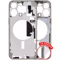 Mid-Frame Housing With Power And Volume Button Compatible For iPhone 15 Pro Max (US Version) (Aftermarket Plus) (Natural Titanium)
