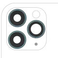 Back Camera Lens With Bracket & Bezel Compatible For iPhone 11 Pro / Pro Max (3 Piece Set) (Real Sapphire / Premium) (Green)