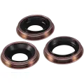 Back Camera Lens With Bracket & Bezel Compatible For iPhone 11 Pro / Pro Max (3 Piece Set) (Real Sapphire / Premium ) (Gold)