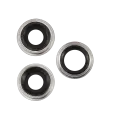 Back Camera Lens With Bracket & Bezel Compatible For iPhone 11 Pro / Pro Max (3 Piece Set) (Real Sapphire / Premium) (White)
