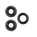 Back Camera Lens With Bracket & Bezel Compatible For iPhone 11 Pro / Pro Max (3 Piece Set) (Real Sapphire / Premium) (Black)