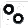 Back Camera Lens With Bracket & Bezel Compatible For iPhone 14 / 14 Plus (2 Piece Set) (Premium) (Midnight)