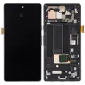 OLED Assembly With Frame (With Finger Print Scanner) Compatible For Google Pixel 7a 5G (Refurbished) (Charcoal)