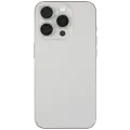 Back Housing W/ Small Pre-Installed Compatible For iPhone 15 Pro (US Version) (Used OEM Pull: Grade B) (White Titanium)