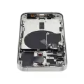 Back Housing W/ Small Pre-Installed Compatible For iPhone 15 Pro (US Version) (Used OEM Pull: Grade B) (White Titanium)