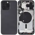 Back Housing W/ Small Pre-Installed Compatible For iPhone 15 Pro Max (US Version) (Used OEM Pull: Grade B) (Black Titanium)