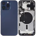Back Housing W/ Small Pre-Installed Compatible For iPhone 15 Pro Max (US Version) (Used OEM Pull: Grade B) (Blue Titanium)