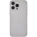 Back Housing W/ Small Pre-Installed Compatible For iPhone 15 Pro Max (US Version) (Used OEM Pull: Grade B) (Natural Titanium)