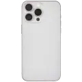 Back Housing W/ Small Pre-Installed Compatible For iPhone 15 Pro Max (US Version) (Used OEM Pull: Grade B) (White Titanium)
