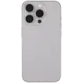 Back Housing W/ Small Pre-Installed Compatible For iPhone 15 Pro (US Version) (Used OEM Pull: Grade A) (Natural Titanium)