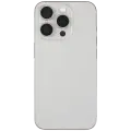 Back Housing W/ Small Pre-Installed Compatible For iPhone 15 Pro (US Version) (Used OEM Pull: Grade A) (White Titanium)