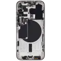 Back Housing W/ Small Pre-Installed Compatible For iPhone 15 Pro (US Version) (Used OEM Pull: Grade A) (White Titanium)
