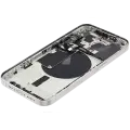 Back Housing W/ Small Pre-Installed Compatible For iPhone 15 Pro (US Version) (Used OEM Pull: Grade A) (White Titanium)