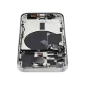 Back Housing W/ Small Pre-Installed Compatible For iPhone 15 Pro (US Version) (Used OEM Pull: Grade A) (White Titanium)