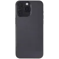 Back Housing W/ Small Pre-Installed Compatible For iPhone 15 Pro Max (US Version) (Used OEM Pull: Grade A) (Black Titanium)