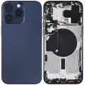 Back Housing W/ Small Pre-Installed Compatible For iPhone 15 Pro Max (US Version) (Used OEM Pull: Grade A) (Blue Titanium)