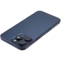Back Housing W/ Small Pre-Installed Compatible For iPhone 15 Pro Max (US Version) (Used OEM Pull: Grade A) (Blue Titanium)