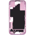 Mid-Frame Housing With Power And Volume Button Compatible For iPhone 16 (US Version) (Used OEM Pull: Grade A) (Pink)