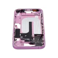 Mid-Frame Housing With Power And Volume Button Compatible For iPhone 16 (US Version) (Used OEM Pull: Grade A) (Pink)