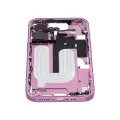 Mid-Frame Housing With Power And Volume Button Compatible For iPhone 16 (US Version) (Used OEM Pull: Grade A) (Pink)