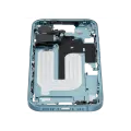 Mid-Frame Housing With Power And Volume Button Compatible For iPhone 16 (US Version) (Used OEM Pull: Grade A) (Teal)