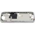 Mid-Frame Housing With Power And Volume Button Compatible For iPhone 16 Pro (US Version) (Used OEM Pull: Grade A) (White Titanium)
