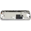 Mid-Frame Housing With Power And Volume Button Compatible For iPhone 16 Pro (US Version) (Used OEM Pull: Grade A) (White Titanium)