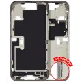 Mid-Frame Housing With Power And Volume Button Compatible For iPhone 16 Pro max (US Version) (Used OEM Pull: Grade A) (Natural Titanium)