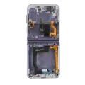 Inner OLED Assembly With Frame Compatible For Samsung Galaxy Z Flip 4 5G (US & International) (Used OEM Pull: Grade B/C) (Bora Purple)