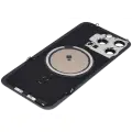 Back Glass With Steel Plate With MagSafe Magnet Pre-Installed Compatible For iPhone 15 Pro Max (No Logo) (White Titanium)
