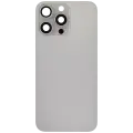 Back Glass With Steel Plate With MagSafe Magnet Pre-Installed Compatible For iPhone 15 Pro Max (No Logo) (Natural Titanium)
