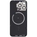 Back Glass With Steel Plate With MagSafe Magnet Pre-Installed Compatible For iPhone 15 Pro Max (No Logo) (Natural Titanium)