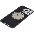 Back Glass With Steel Plate With MagSafe Magnet Pre-Installed Compatible For iPhone 15 Pro Max (No Logo) (Natural Titanium)