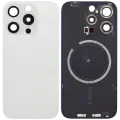 Back Glass w/ MagSafe Magnet For iPhone 15 Pro (Aftermarket) (White Titanium) (No Logo)