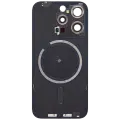 Back Glass w/ MagSafe Magnet For iPhone 15 Pro (Aftermarket) (White Titanium) (No Logo)