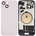 Back Glass w/ MagSafe Magnet For iPhone 15 (Aftermarket) (Pink) (No Logo)