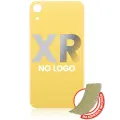 Back Glass With 3M Adhesive Compatible For iPhone XR (No Logo / Large Camera Hole) (Yellow)