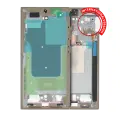 Mid-Frame Housing Compatible For Samsung Galaxy S24 Ultra 5G  (International version) (Service Pack) (Titanium Yellow)