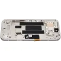 OLED Assembly With Frame (With Finger Print Scanner) Compatible For Google Pixel 8A (Refurbished) (Porcelain)