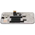 OLED Assembly With Frame (With Finger Print Scanner) Compatible For Google Pixel 8A (Refurbished) (Porcelain)