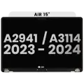 Complete LCD Display Assembly Compatible For MacBook Air 15" (A2941 / Mid 2023) / Air 15" (A3114 / Mid 2024) (Used OEM Pull: Grade A) (Starlight)
